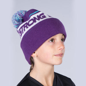 Stay Strong Bobble Beanie - Purple